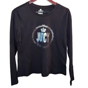 Juicy Couture long sleeved black crew neck t-shirt NWT junior large
